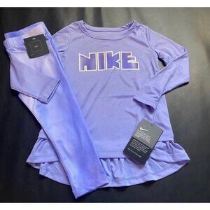 NWT Nike Peplum Tunic & Leggings Set Girls Size 2T